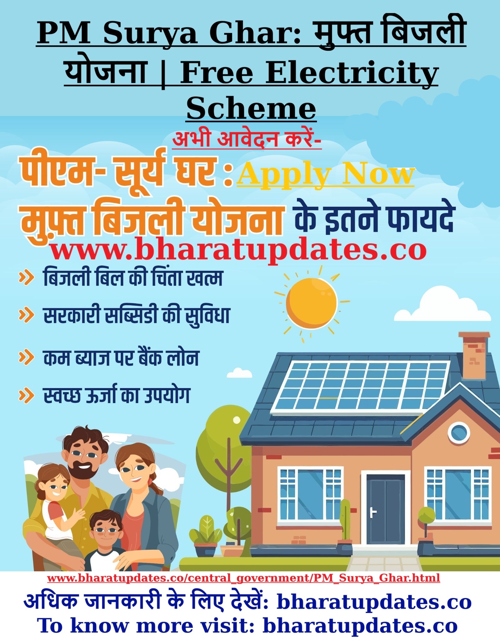 PM Surya Ghar: मुफ्त बिजली योजना | Free Electricity Scheme for Solar Rooftop Installation